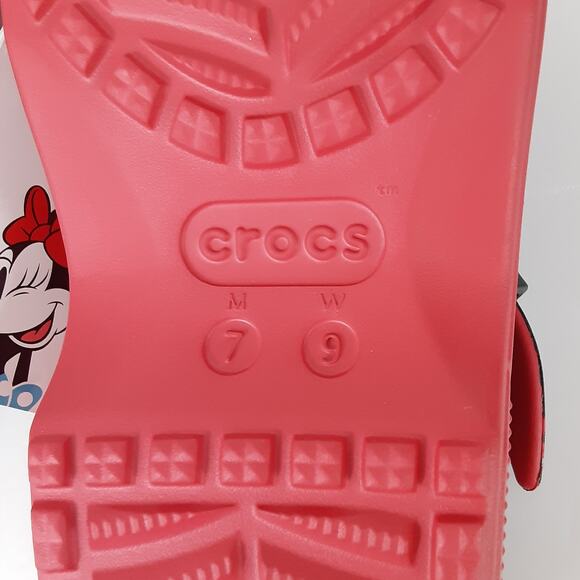 Crocs Disney Minnie Mouse Mary Janes Red Womens 9 Platform Slip On Chunky NWT - Picture 8 of 10